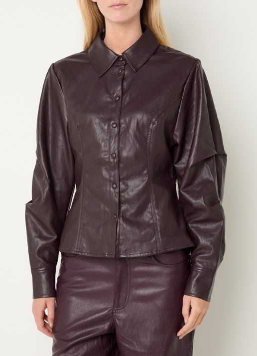Aaiko Isabel blouse van imitatieleer