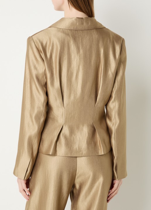 Aaiko Jasmin getailleerde blazer met metallic finish - achterkant 3 goud