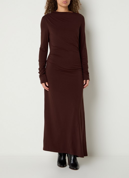 Aaiko Jaxe maxi jurk met asymmetrische zoom
