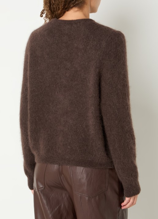 Aaiko Lorys fijngebreid vest in alpaca wolblend - achterkant 2 bruin