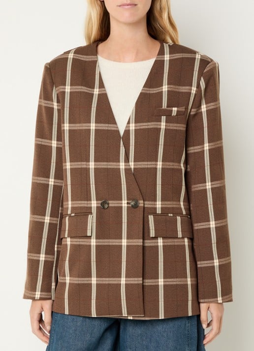 Aaiko Luray blazer met ruitdessin