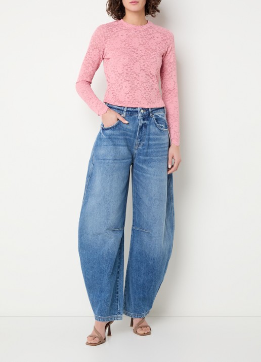Aaiko Mason top van kant - voorkant 2 roze