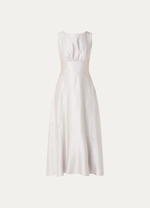 Aaiko Michelle midi jurk met cut-out detail - voorkant 2 grijs