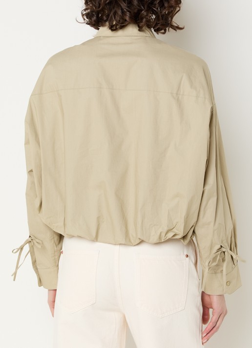 Aaiko Mikkie blouse met borstzak - achterkant 2 khaki