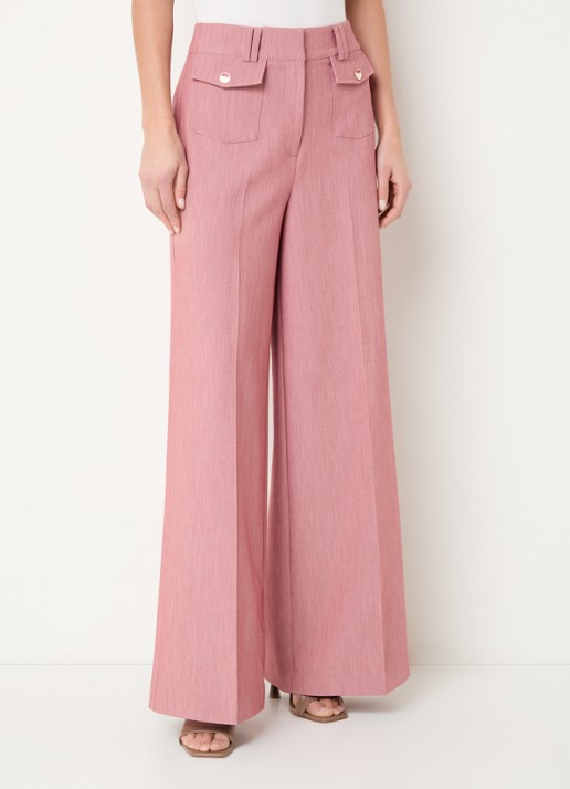 Aaiko Nore Boho high waist loose fit pantalon met klepzakken