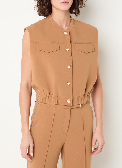 Aaiko Olivia gilet met opstaande kraag