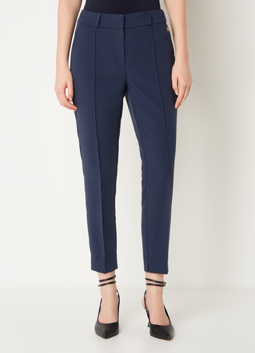 Aaiko Parene high waist tapered fit cropped pantalon met steekzakken