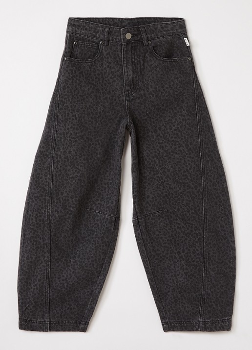 Aaiko Quinn balloon fit jeans met panterprint