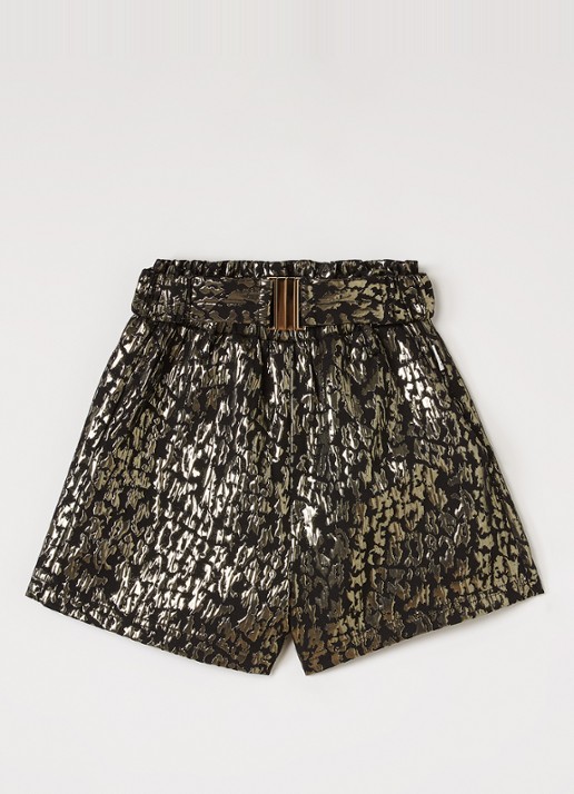 Aaiko Rikki wide fit korte broek met ceintuur