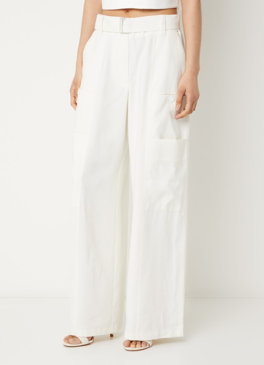 Aaiko River high waist wide fit pantalon met ceintuur