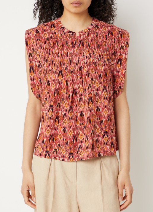 Aaiko Sandra top met print en ronde hals