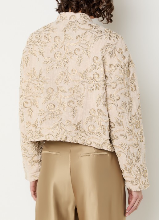 Aaiko Solane jack met borduring - achterkant beige
