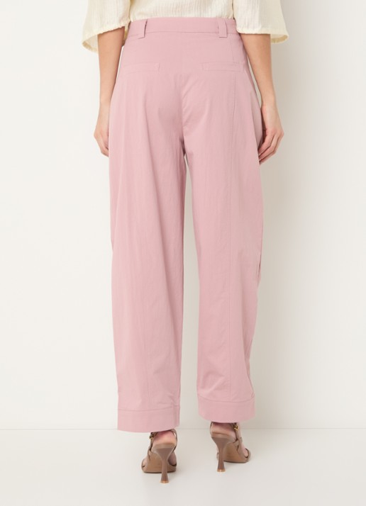 Aaiko Steffi high waist balloon fit broek met steekzakken - achterkant 2 cranberryrood
