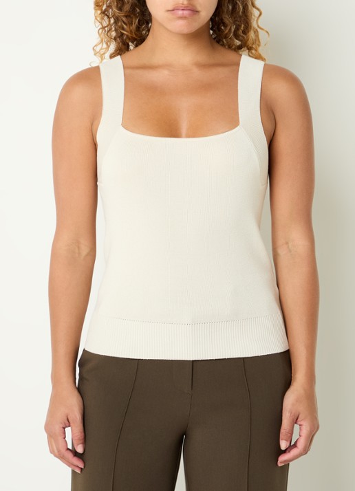 Aaiko Zena top met stretch - detail creme