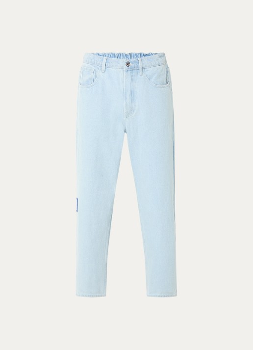 Aape Aape Now loose fit jeans met lichte wassing - voorkant 4 indigo