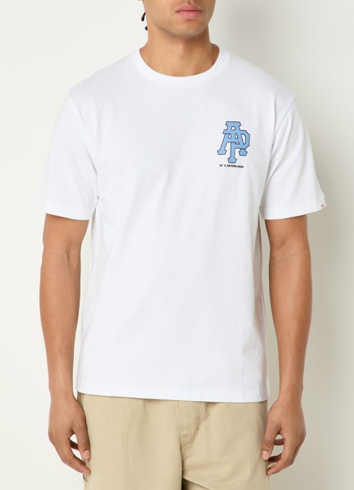 Aape T-shirt met logo- en backprint - achterkant 4 wit
