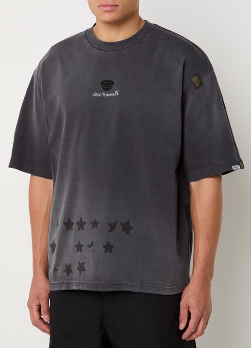 Aape T-shirt met logo- en backprint