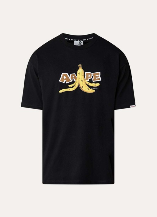 Aape T-shirt met print - voorkant 3 zwart