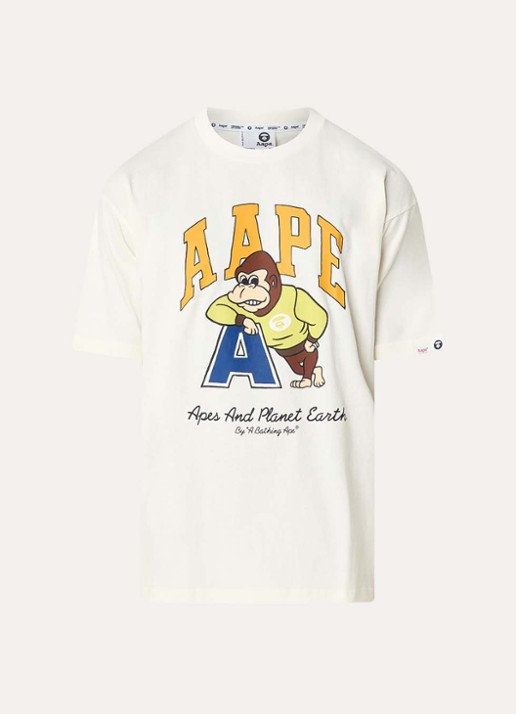 Aape T-shirt met print - voorkant 3 creme