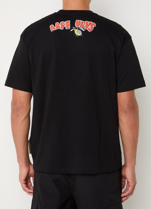 Aape T-shirt met print - achterkant 4 zwart
