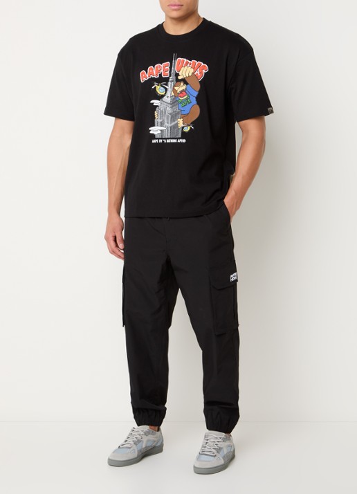 Aape T-shirt met print - voorkant 2 zwart