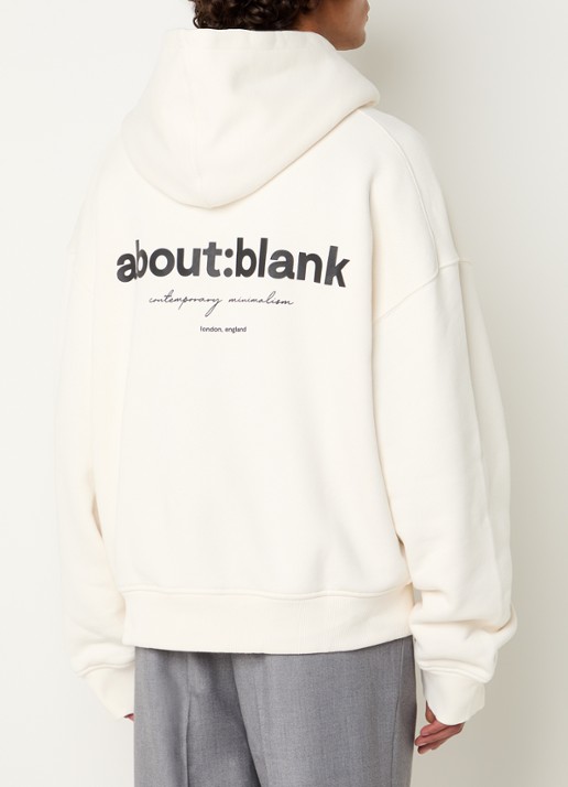 about:blank Box hoodie met logoprint