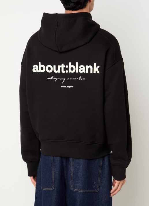 about:blank Box hoodie met logoprint