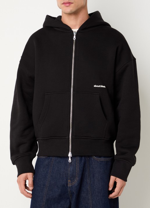about:blank Box sweatvest met logoprint - achterkant 5 zwart