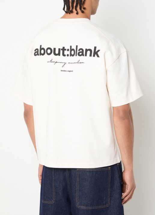 about:blank Box T-shirt met logo- en backprint