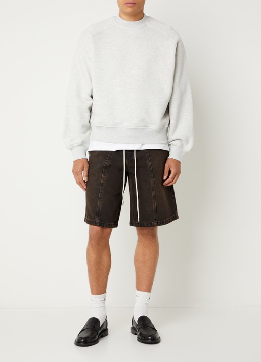 about:blank Insignia sweater met ronde hals - voorkant 3 grijsmele