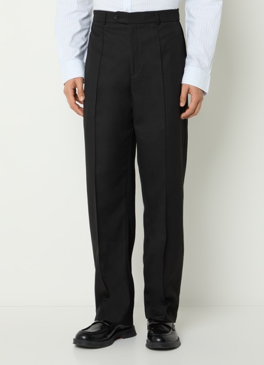 about:blank Straight fit pantalon met steekzakken