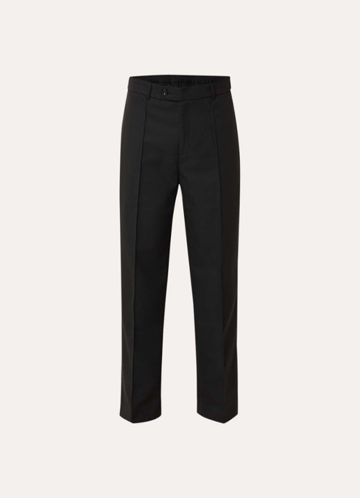 about:blank Straight fit pantalon met steekzakken - voorkant 4 zwart