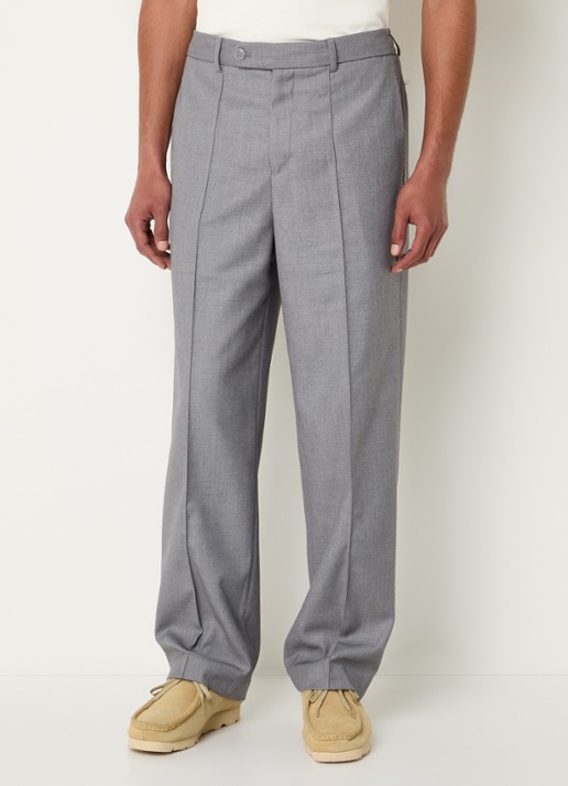 about:blank Straight fit pantalon met steekzakken