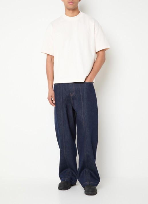 about:blank T-shirt met logo - voorkant 3 gebroken wit