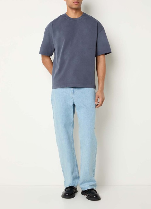 about:blank T-shirt met logoprint - voorkant 2 taupe