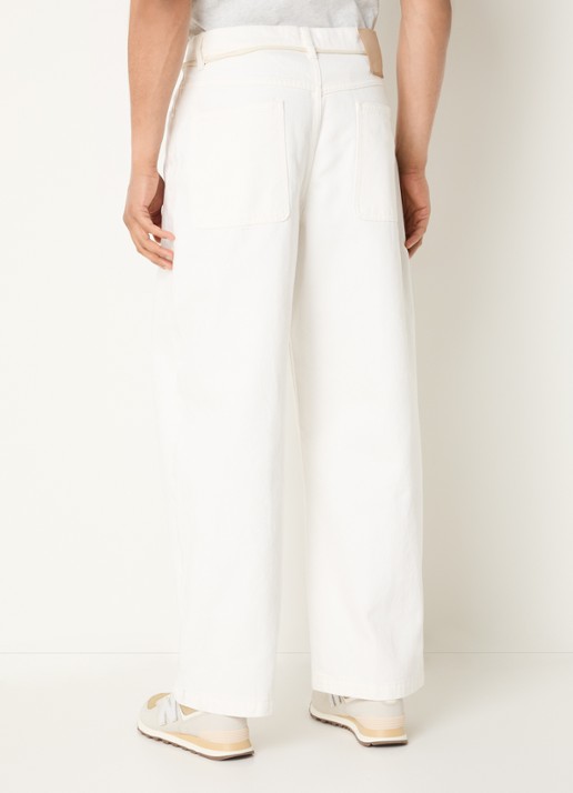 about:blank Wide fit jeans met gekleurde wassing en steekzakken - achterkant 5 gebroken wit