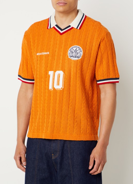 about:blank Worldcup polo met print en structuur