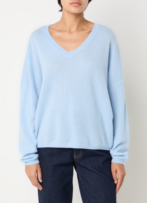 Absolut Cashmere. Alicia fijngebreide pullover van kasjmier met V-hals