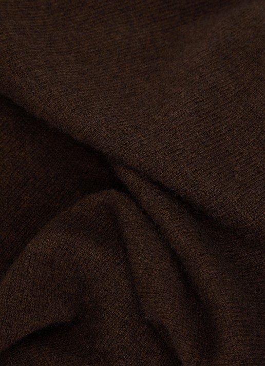 Absolut Cashmere. Danika sjaal van kasjmier met gemêleerd dessin 165 x 80 cm - detail 3 chocoladebruin