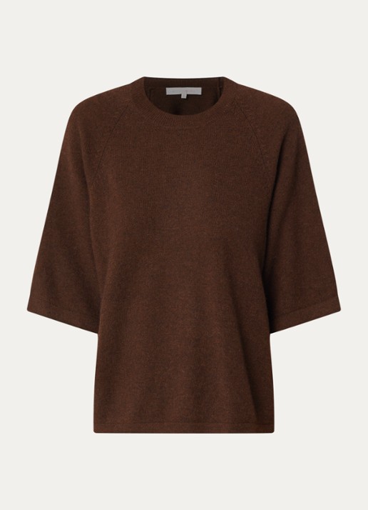Absolut Cashmere. Leana fijngebreide pullover van kasjmier - voorkant bruin