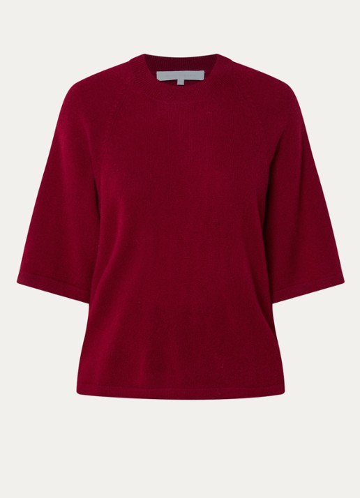 Absolut Cashmere. Leana fijngebreide trui van kasjmier - voorkant donkerrood