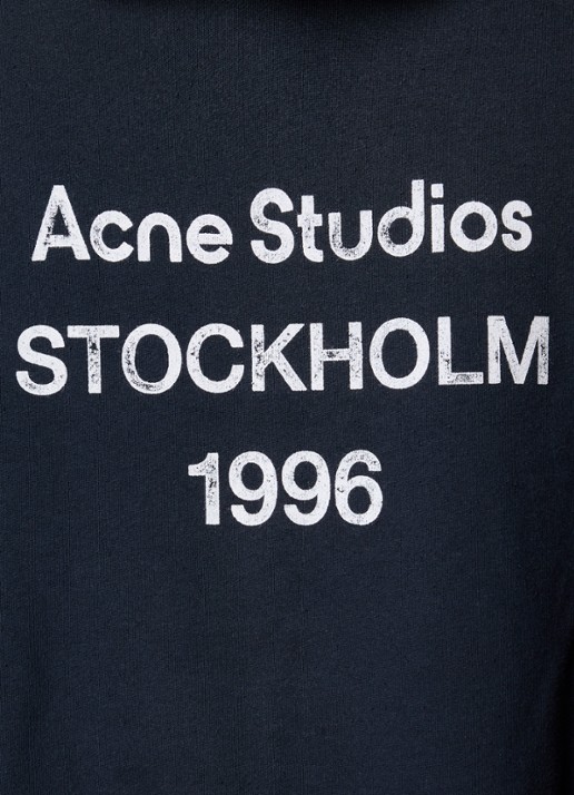 Acne Studios 1996 hoodie met steekzakken - detail 6 donkerblauw