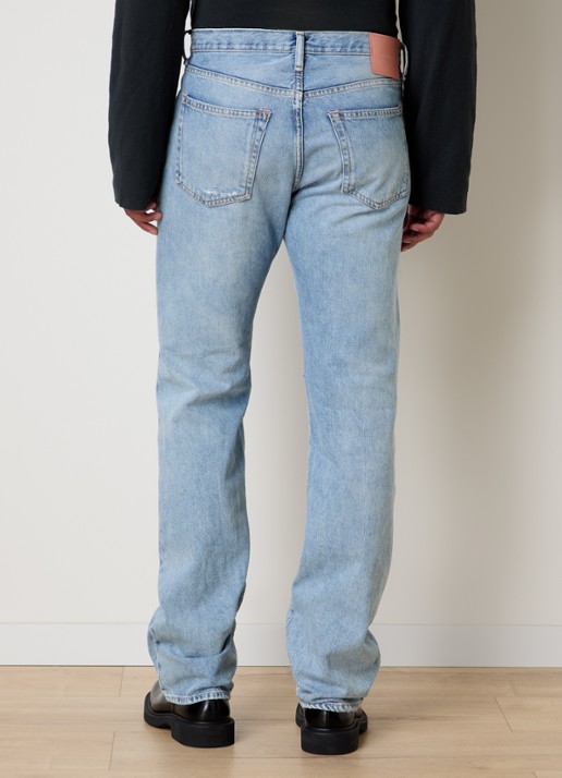 Acne Studios 1996 slim fit jeans met destroyed afwerking - achterkant 6 indigo