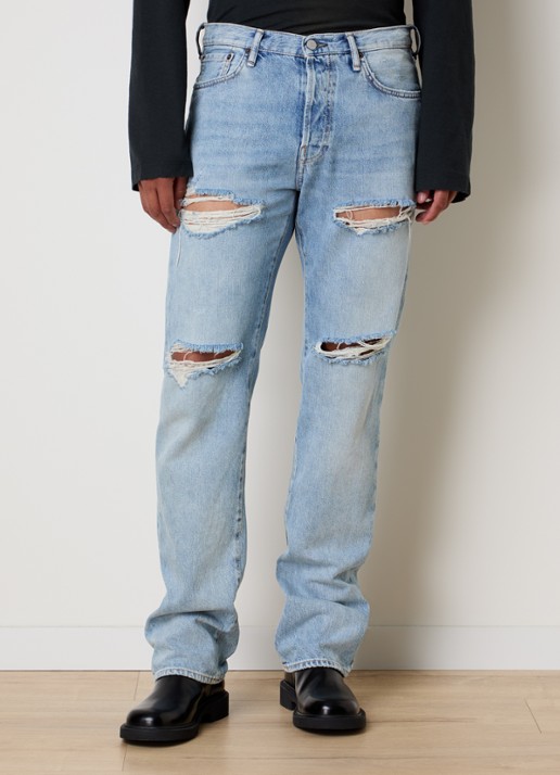 Acne Studios 1996 slim fit jeans met destroyed afwerking