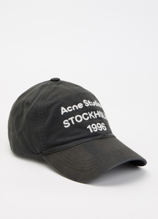 Acne Studios 1996 Stockholm pet met logoborduring - voorkant 2 groen