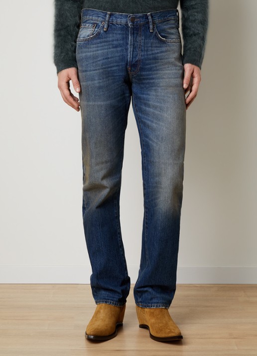 Acne Studios 1996M straight leg jeans met medium wassing