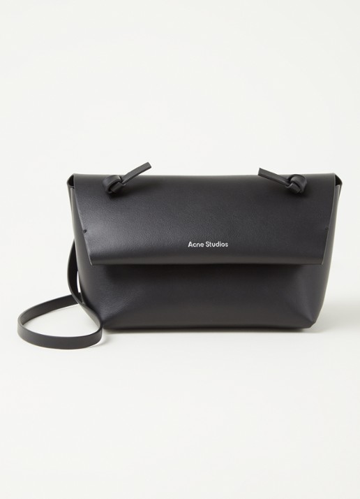 Acne Studios Alexandra Large crossbodytas van leer - voorkant zwart