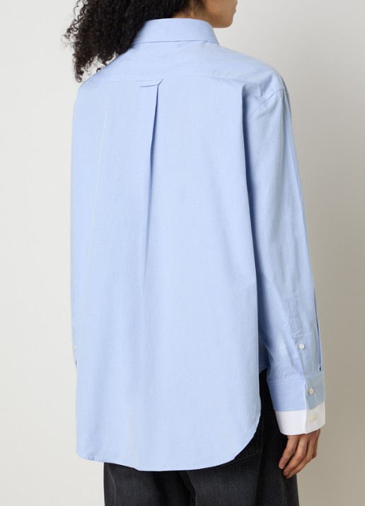 Acne Studios Blouse met kraag - achterkant 5 lichtblauw