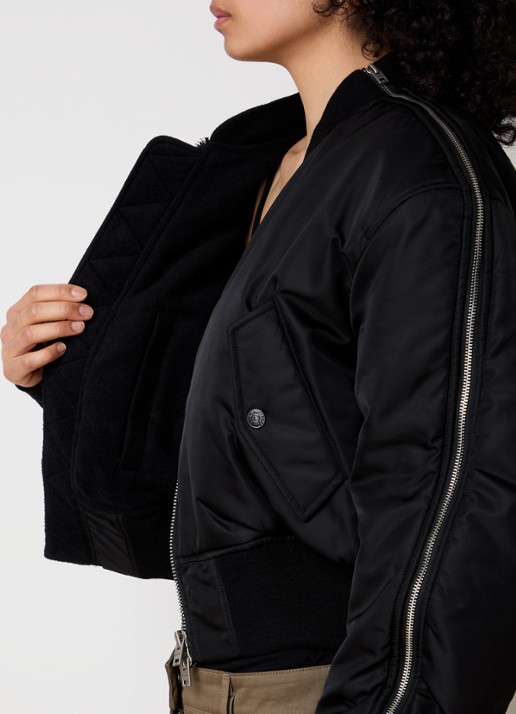 Acne Studios Bomberjack met klepzakken - detail 4 zwart