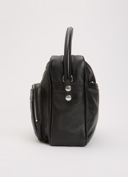 Acne Studios Camero schoudertas van kalfsleer - detail 6 zwart